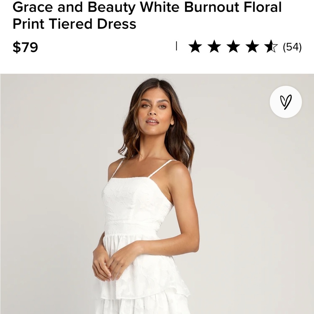 Grace and Beauty White Burnout Floral Print Tiered Dress Lulus